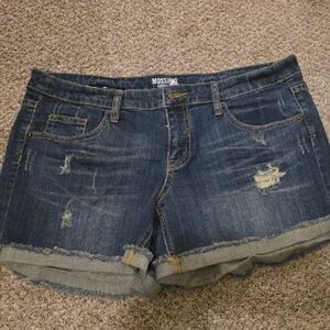 Mossimo Supply Co. Distressed Blue Jean Shorts